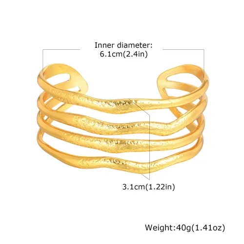 Wholesale Stainless Steel Wide Starfish Bangle