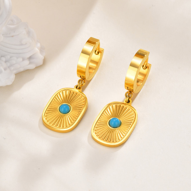 Wholesale Stainless Steel Turquoise Earrings