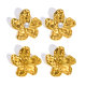 Wholesale Stainless Steel Flower Stud Earrings