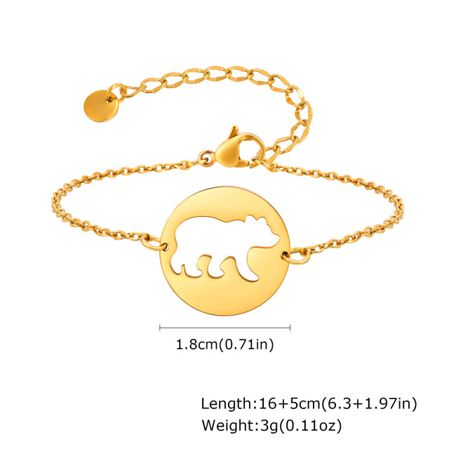 Wholesale Stainless Steel Bear Bracelet