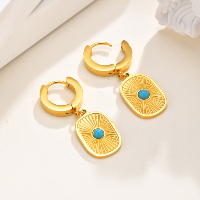 Wholesale Stainless Steel Turquoise Earrings