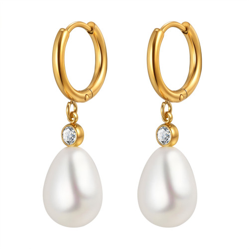 Wholesale Stainless Steel Imitation Pearl Earrings