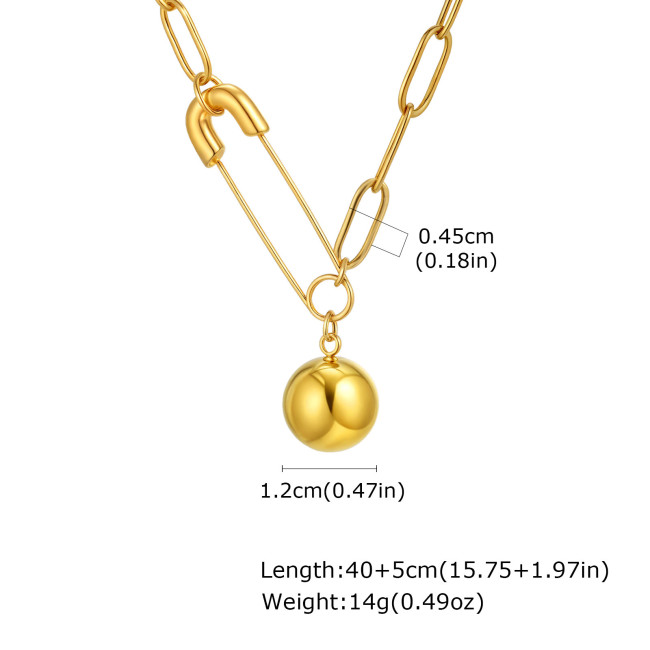 Wholesale Stainless Steel Ball Necklace