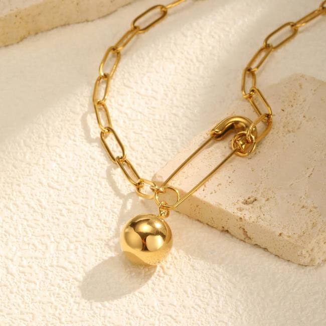 Wholesale Stainless Steel Ball Necklace