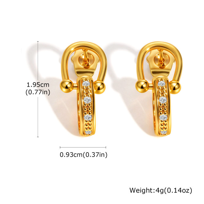 Wholesale Copper Horseshoe Earrings
