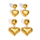 Wholesale Stainless Steel Heart Shaped Earrings