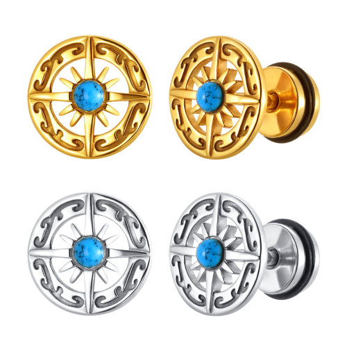 Wholesale Stainless Steel Compass Earrings
