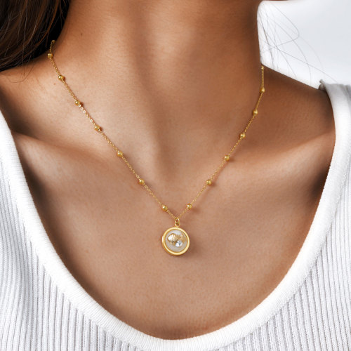 Wholesale Stainless Steel Shell Starfish Necklace