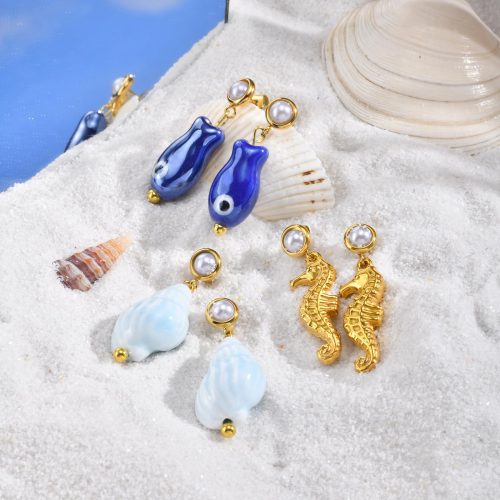 Wholesale Stainless Steel Sea Creature Earring