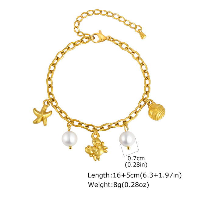 Wholesale Stainless Steel Ocean Style Bracelet