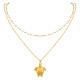 Wholesale Stainless Steel Sea Turtle Stacking Necklace