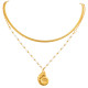 Wholesale Stainless Steel Conch Double Layered Necklace