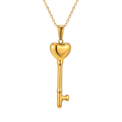Wholesale Stainless Steel Key Pendant Necklaces