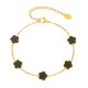 Wholesale Stainless Steel Leaf Flower Anklet