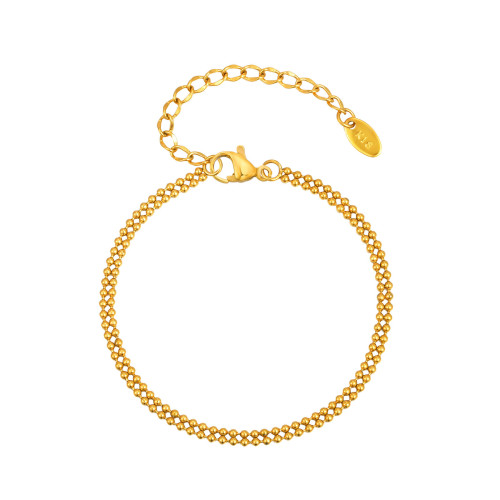 Wholesale Stainless Steel Double Bead Chain Bracelet