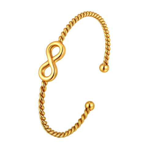 Wholesale Stainless Steel Infinity Twist Open Bangle