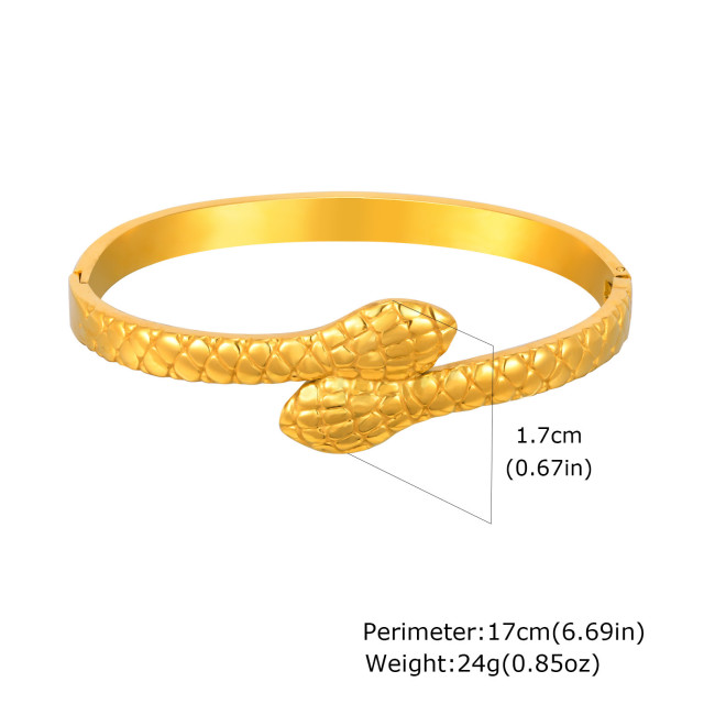Wholesale Stainless Steel Snake Openable Bangle