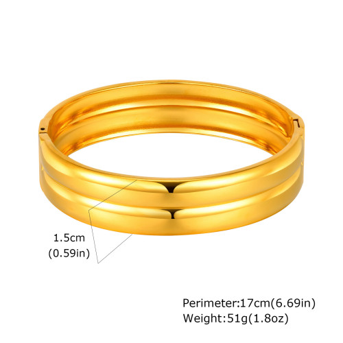 Wholesale Stainless Steel Double High Polished Bangle