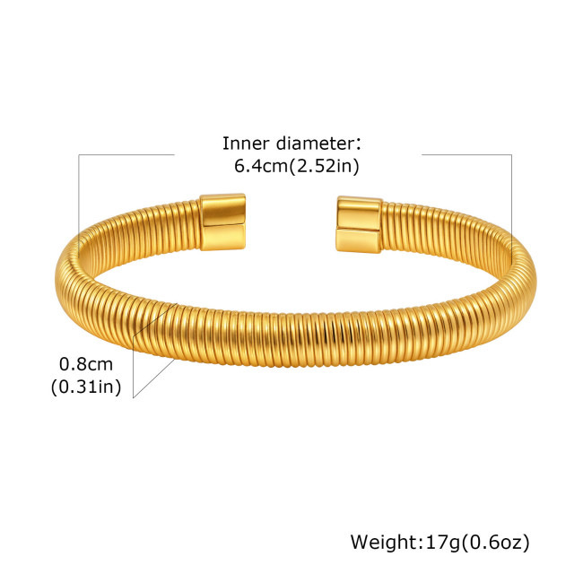 Wholesale Stainless Steel Stretch Open Bangle