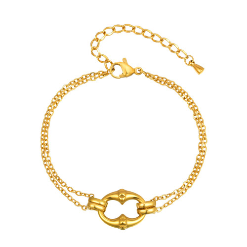Wholesale Stainless Steel Double Layer Bracelet