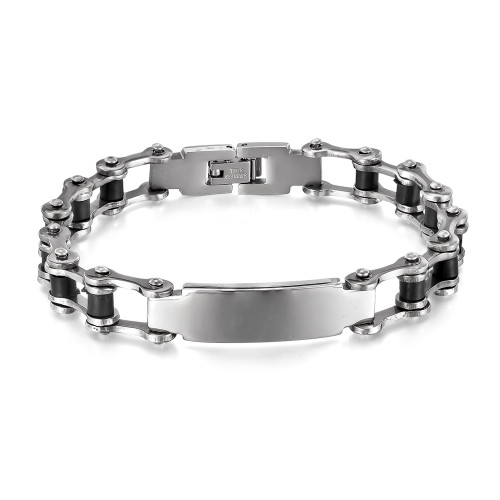 Wholesale Stainless Steel Blank Biker Chain Bracelet