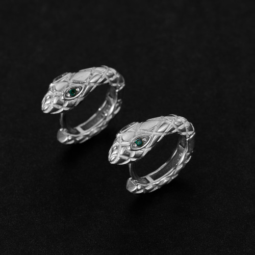Wholesale Stainless Steel Snake Hoop Earrings