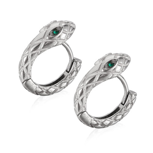 Wholesale Stainless Steel Snake Hoop Earrings