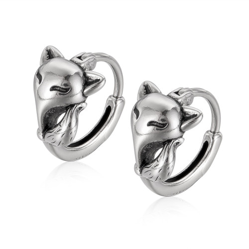 Wholesale Stainless Steel Fox Stud Earrings
