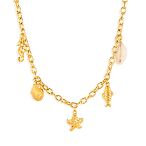 Wholesale Stainless Steel Creative Ocean Necklace
