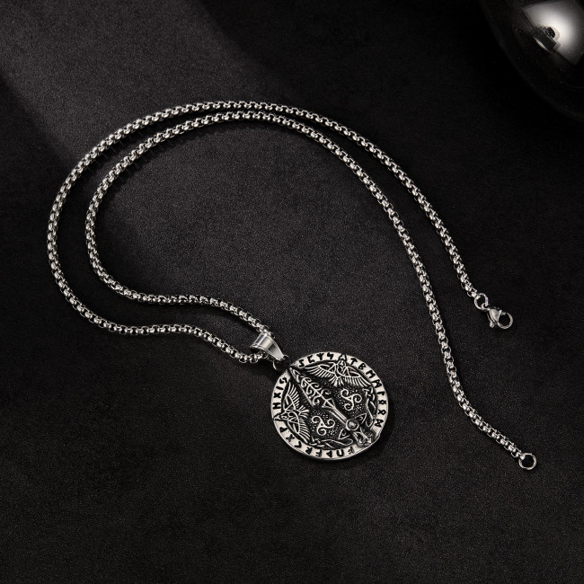 Wholesale Stainless Steel Viking Raven Pendant