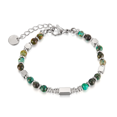Wholesale Stainless Steel Creative Natural Stone Bracelet