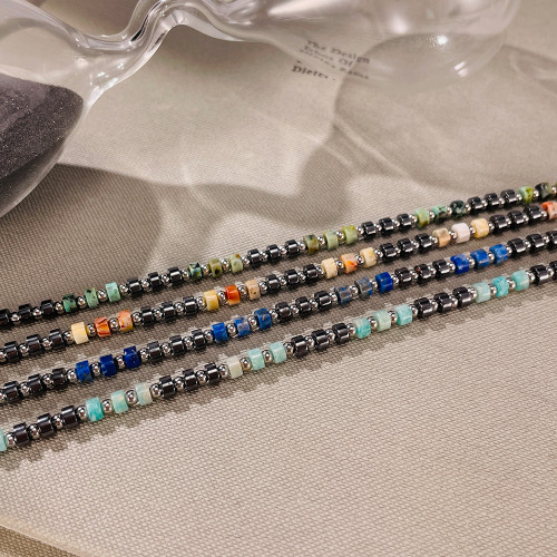 Wholesale Stainless Steel Fashion Natural Stone Bracelet