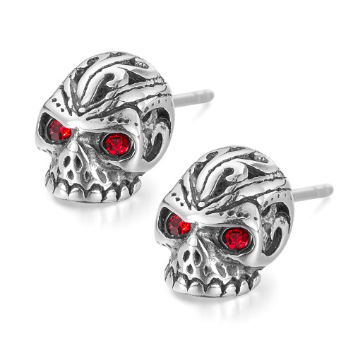 Wholesale Stainless Steel Skull Stud Earrings