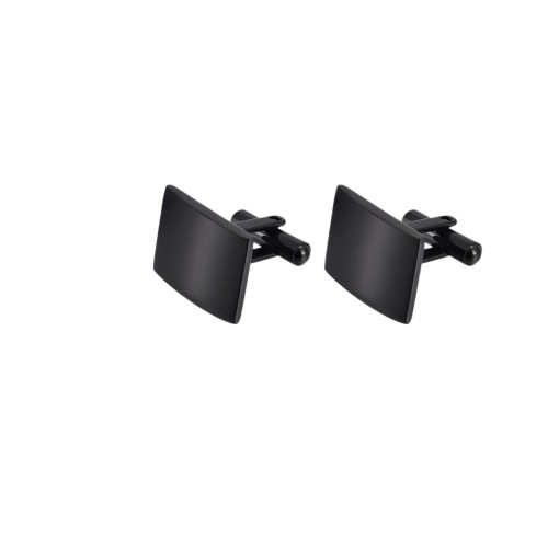 Wholesale Stainless Steel Black Square Cufflinks