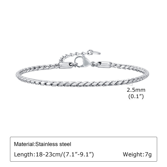 Wholesale Stainless Steel Minimalist Bracelet for Men