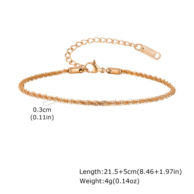Wholesale Stainless Steel Ins Style Anklet