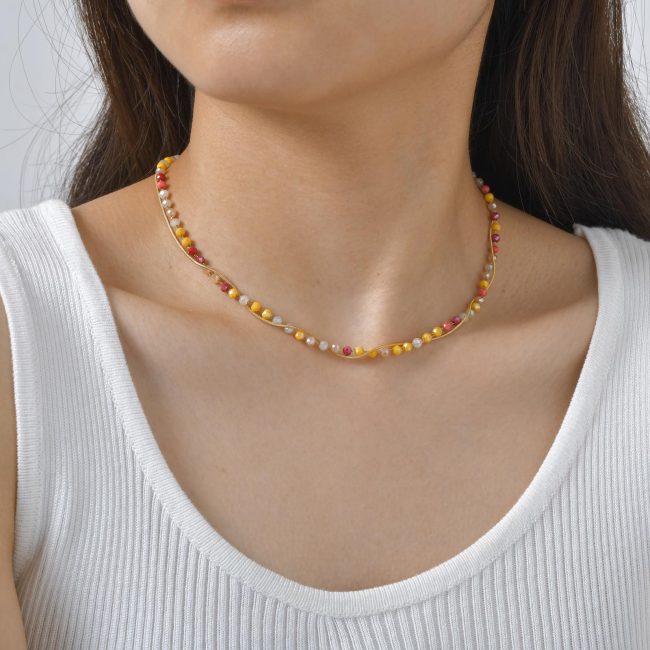 Wholesale Colored Glass Beads Necklace