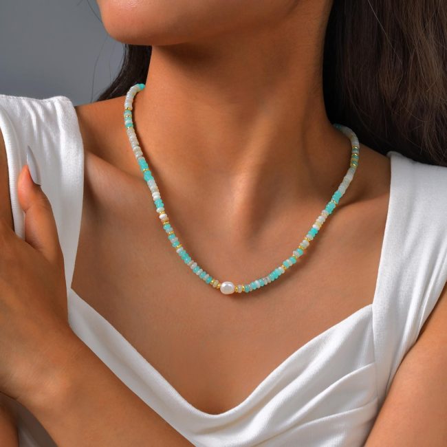 Wholesale Natural Stone Beaded Necklace