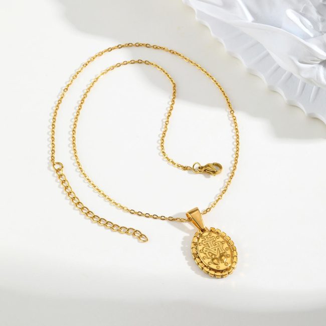 Wholesale Stainless Steel Zirconia Madonna Pendant