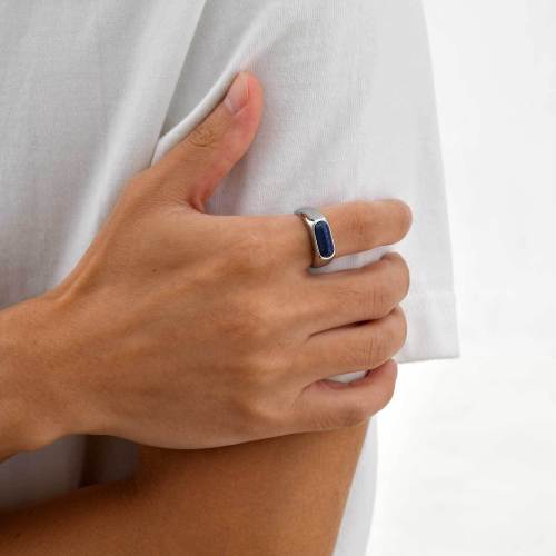 Wholesale Stainless Steel Lapis Lazuli Ring