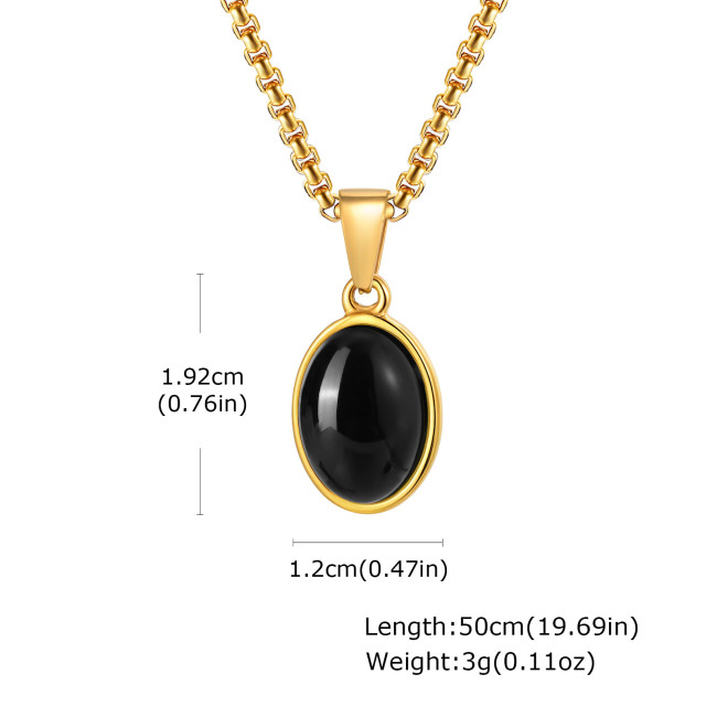 Wholesale Stainless Steel Natural Stone Pendant