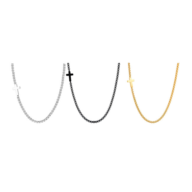 Wholesale Stainless Steel Mens Cross Necklace