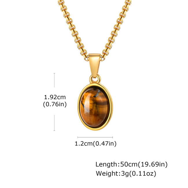 Wholesale Stainless Steel Natural Stone Pendant