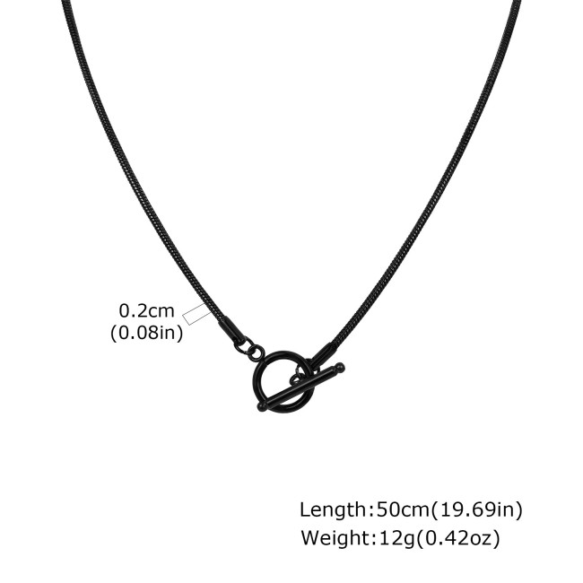 Wholesale Stainless Steel OT Buckle Chain Necklace