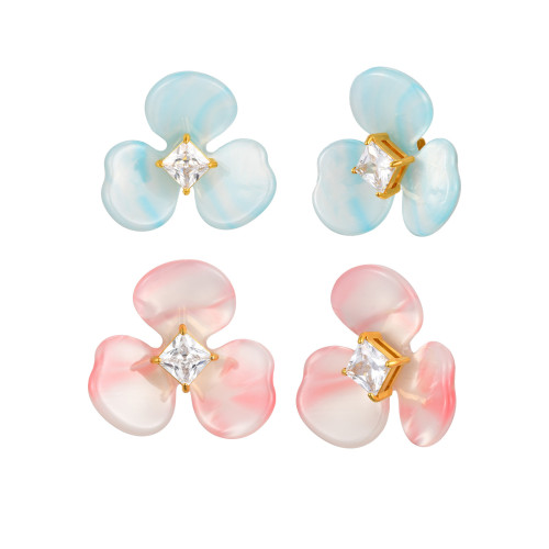 Wholesale Stainless Steel Resin Earrings