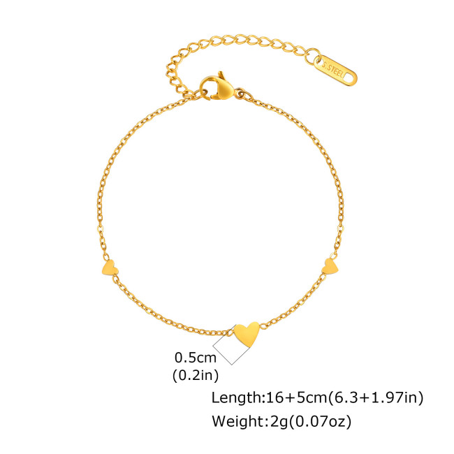 Wholesale Stainless Steel Heart Bracelet
