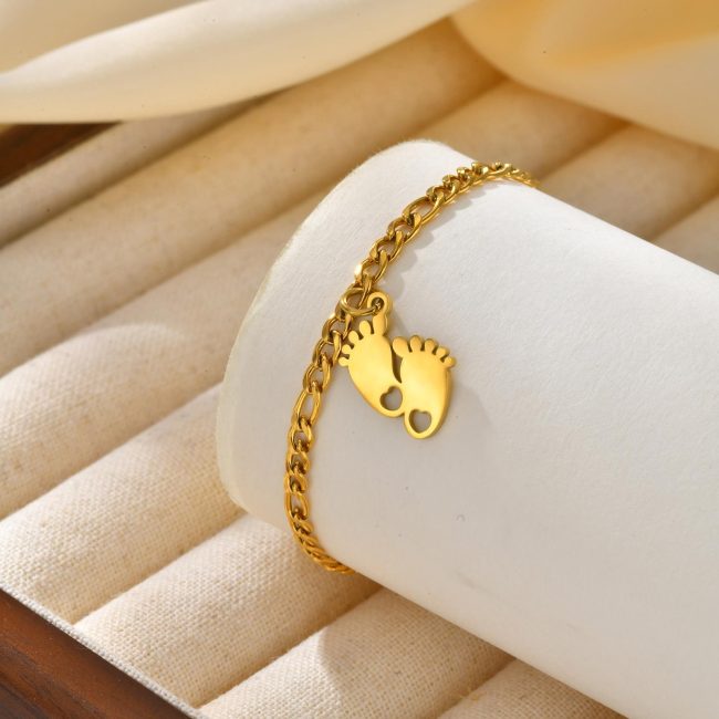 Wholesale Stainless Steel Kids Cute Anklet
