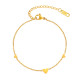 Wholesale Stainless Steel Tiny Heart Charm Chain Bracelet