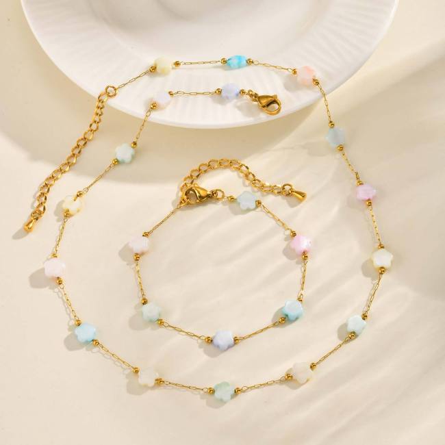 Wholesale Stainless Steel Colorful Bracelet Necklace