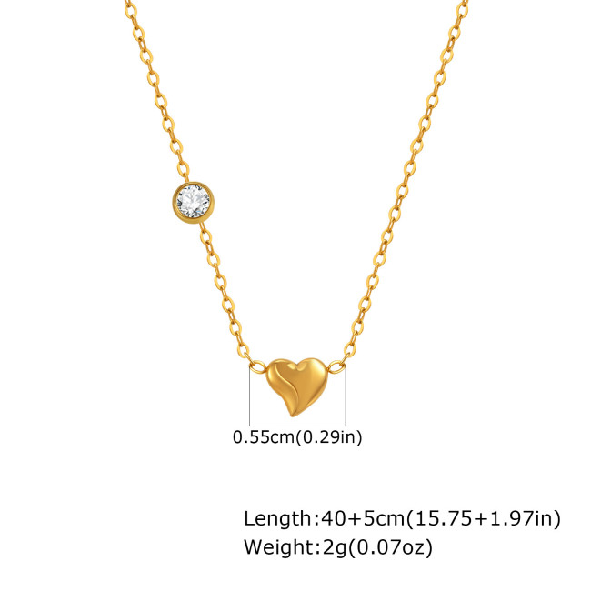 Wholesale Stainless Steel Butterfly Zirconia Necklace
